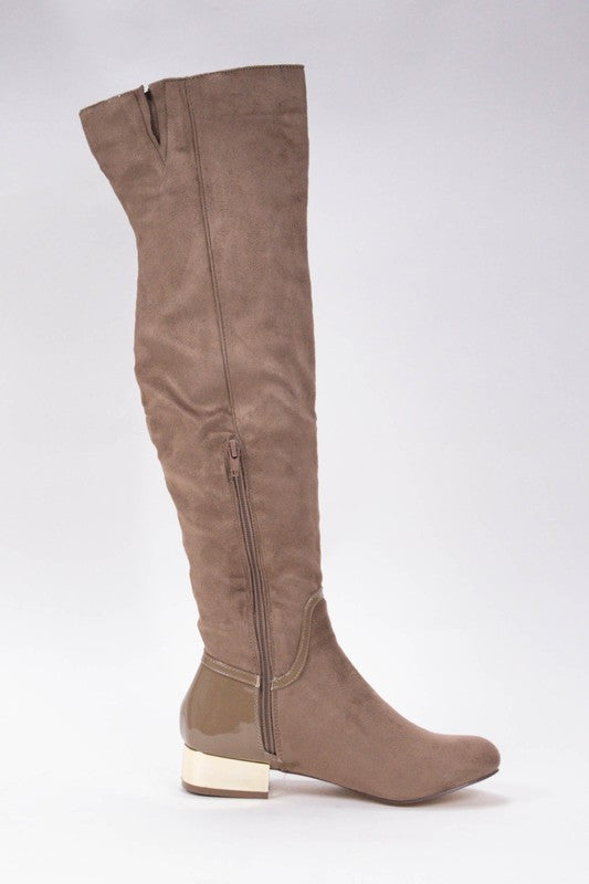 London Taupe Over-The-Knee Boots