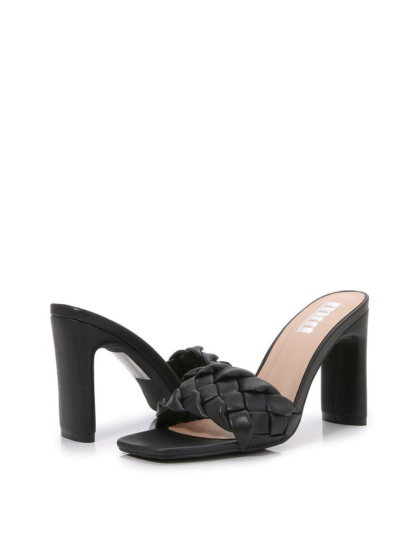 Melania Black High Heel Sandals