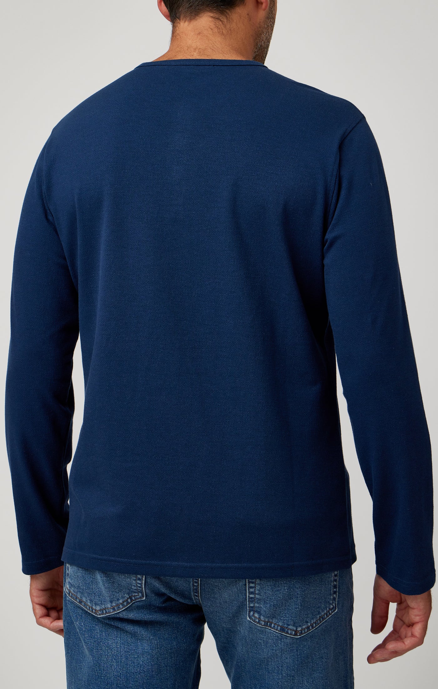 Navy Performance Long Sleeve Henley