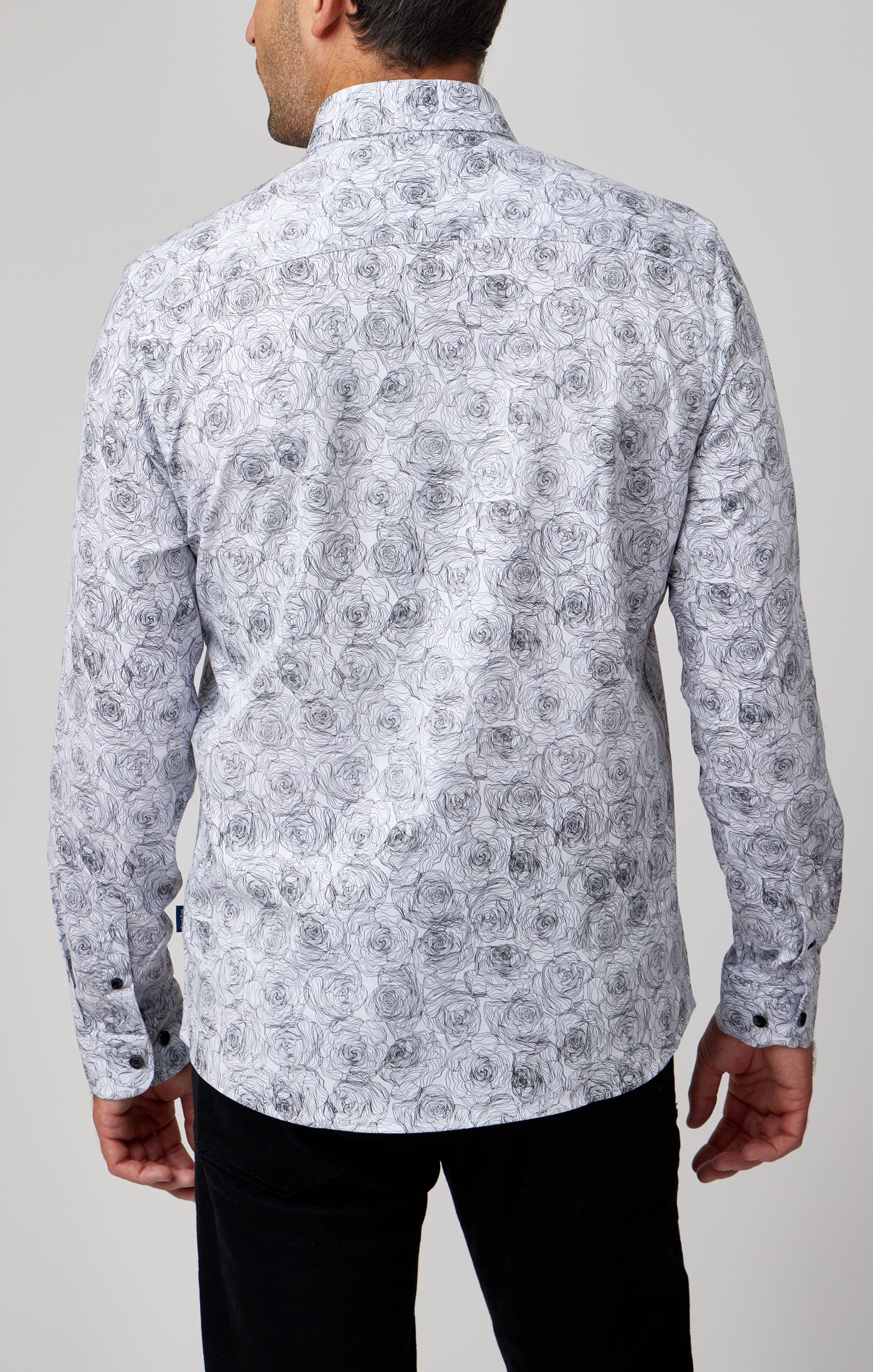Between The Lines White Floral Performance Long Sleeve
