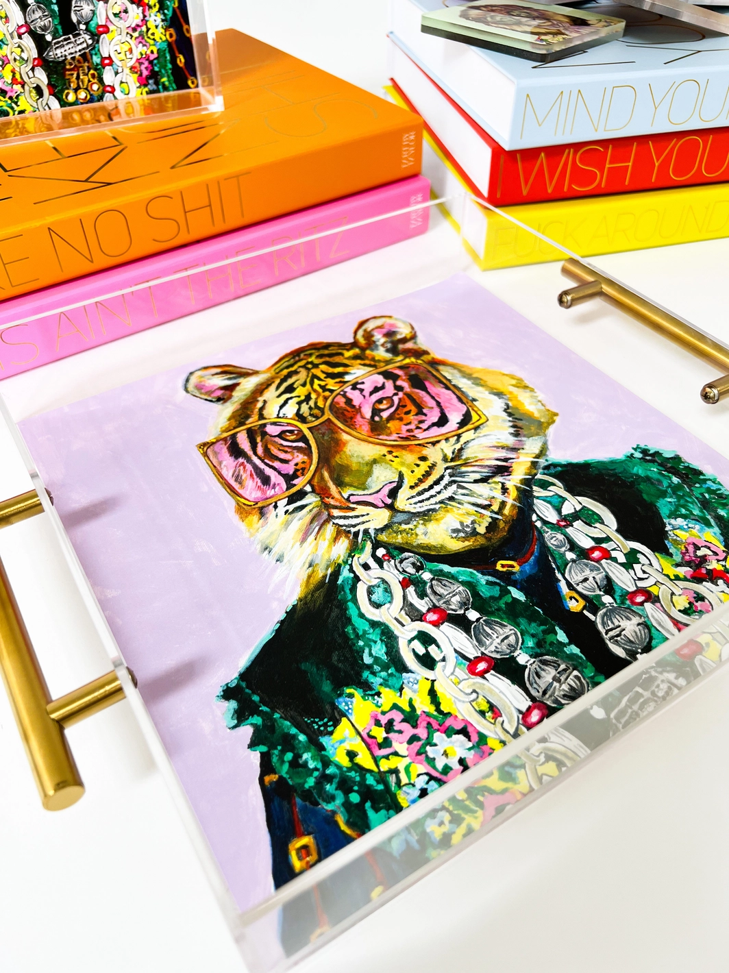Big Cats Large Acrylic Tray