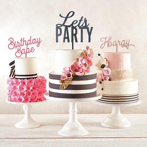 Let's Party Large Acrylic Cake Topper