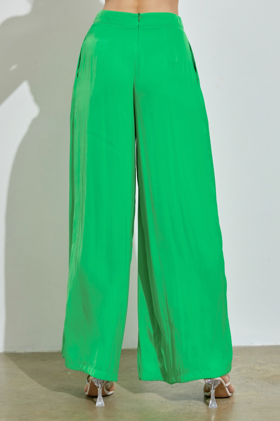 Always Impressing Green Wide-Leg Pants