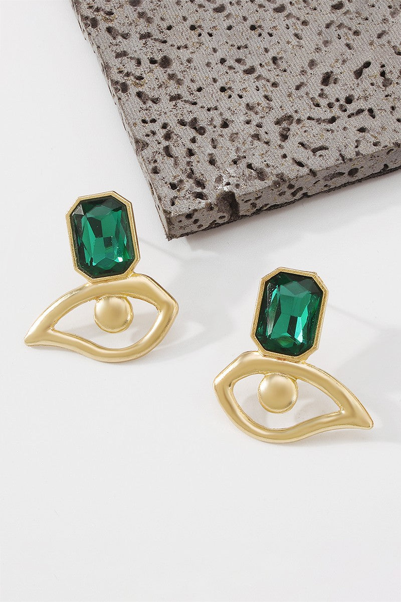 Elegant Envy Gold Stud Earrings
