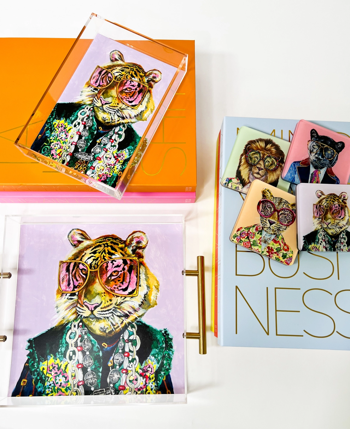 Big Cats Small Acrylic Tray