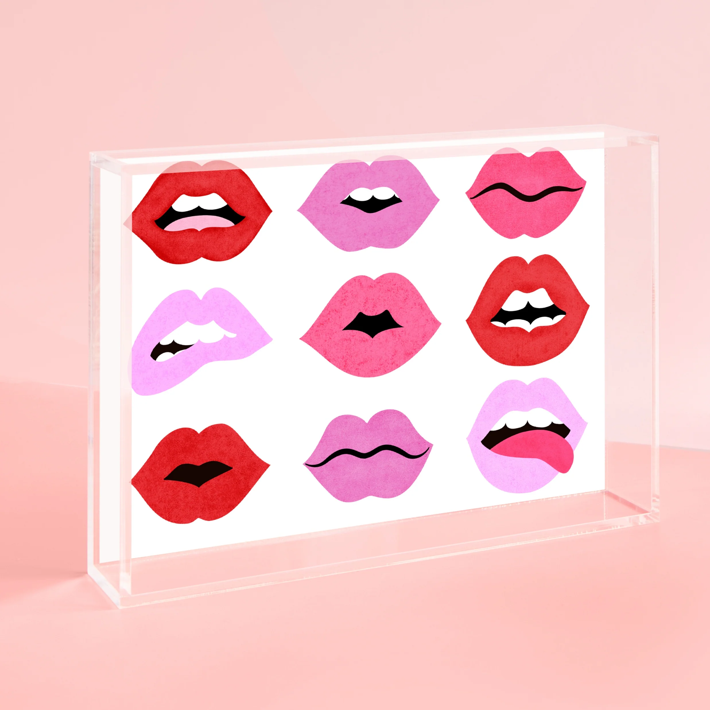 Pucker Up Small Acrylic Tray