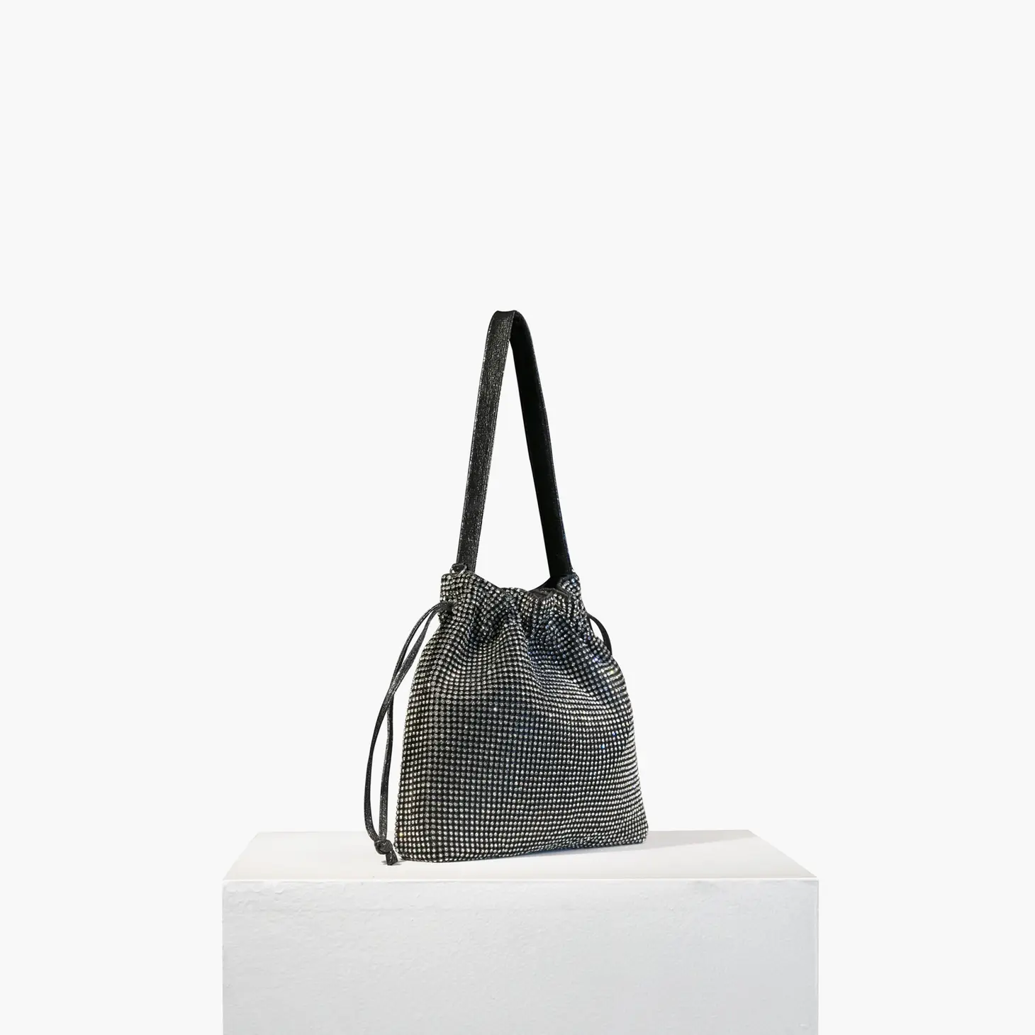 Queen Of Bling Black Drawstring Purse