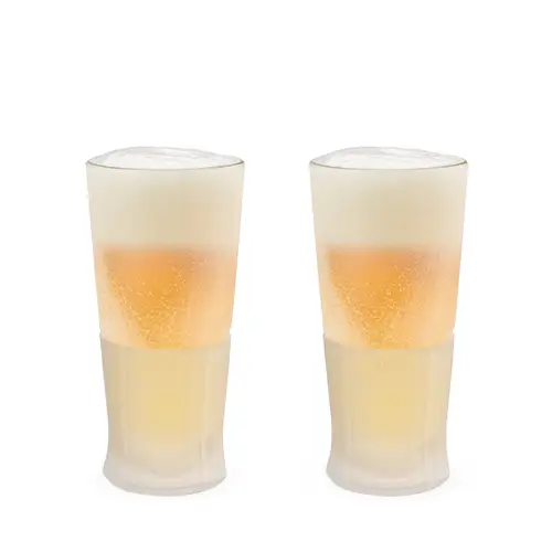 Glass Freeze Beer Glass (Set of Two)