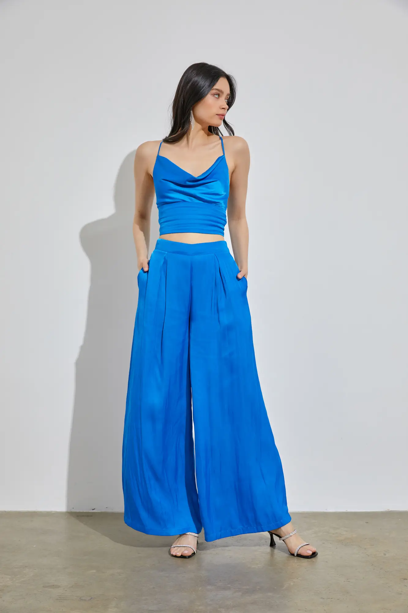 Always Impressing True Blue Wide Leg Pants