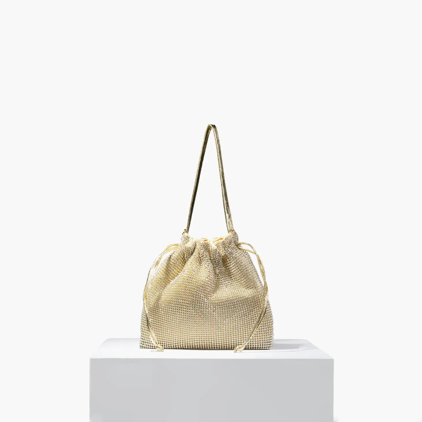 Queen Of Bling Gold Drawstring Purse