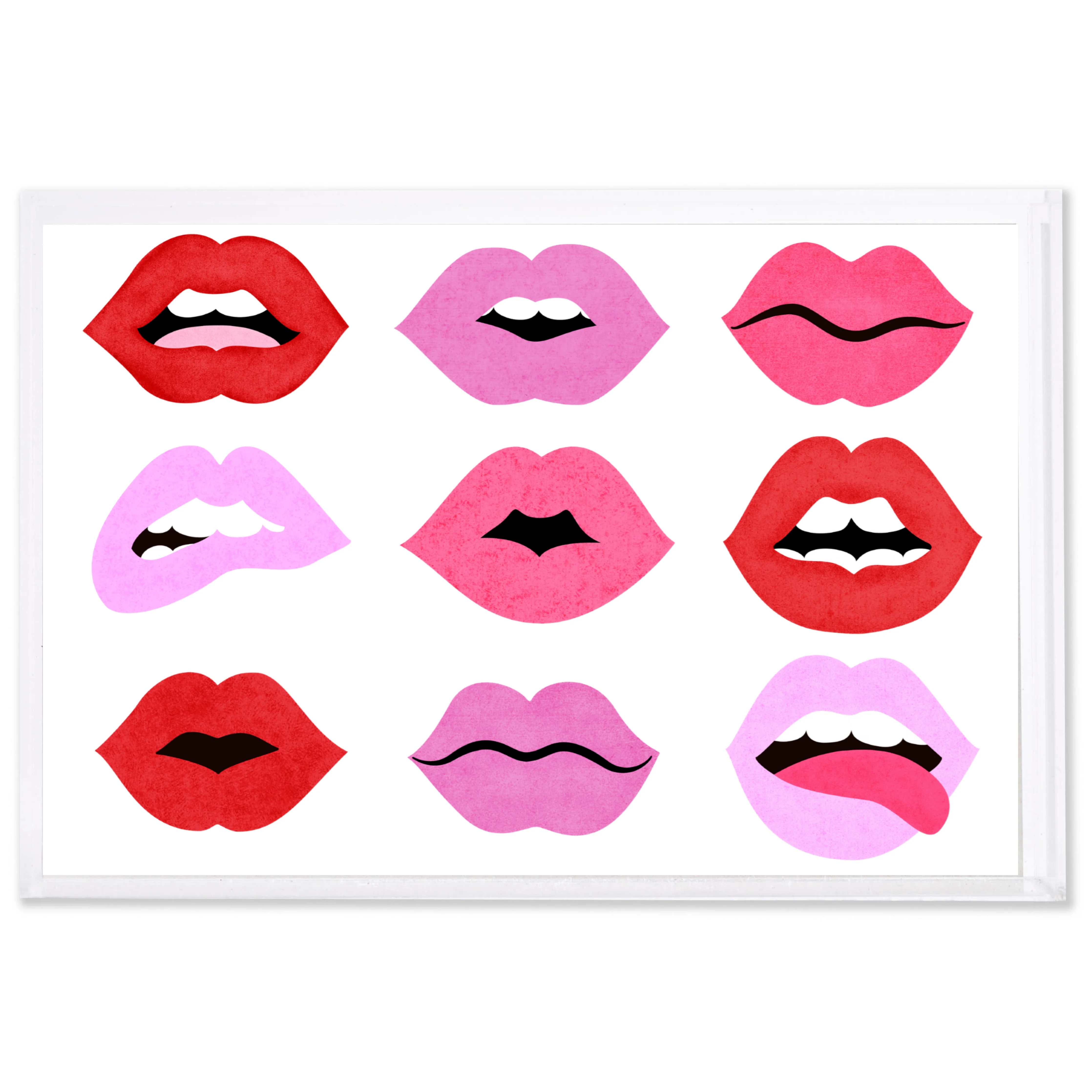 Pucker Up Small Acrylic Tray