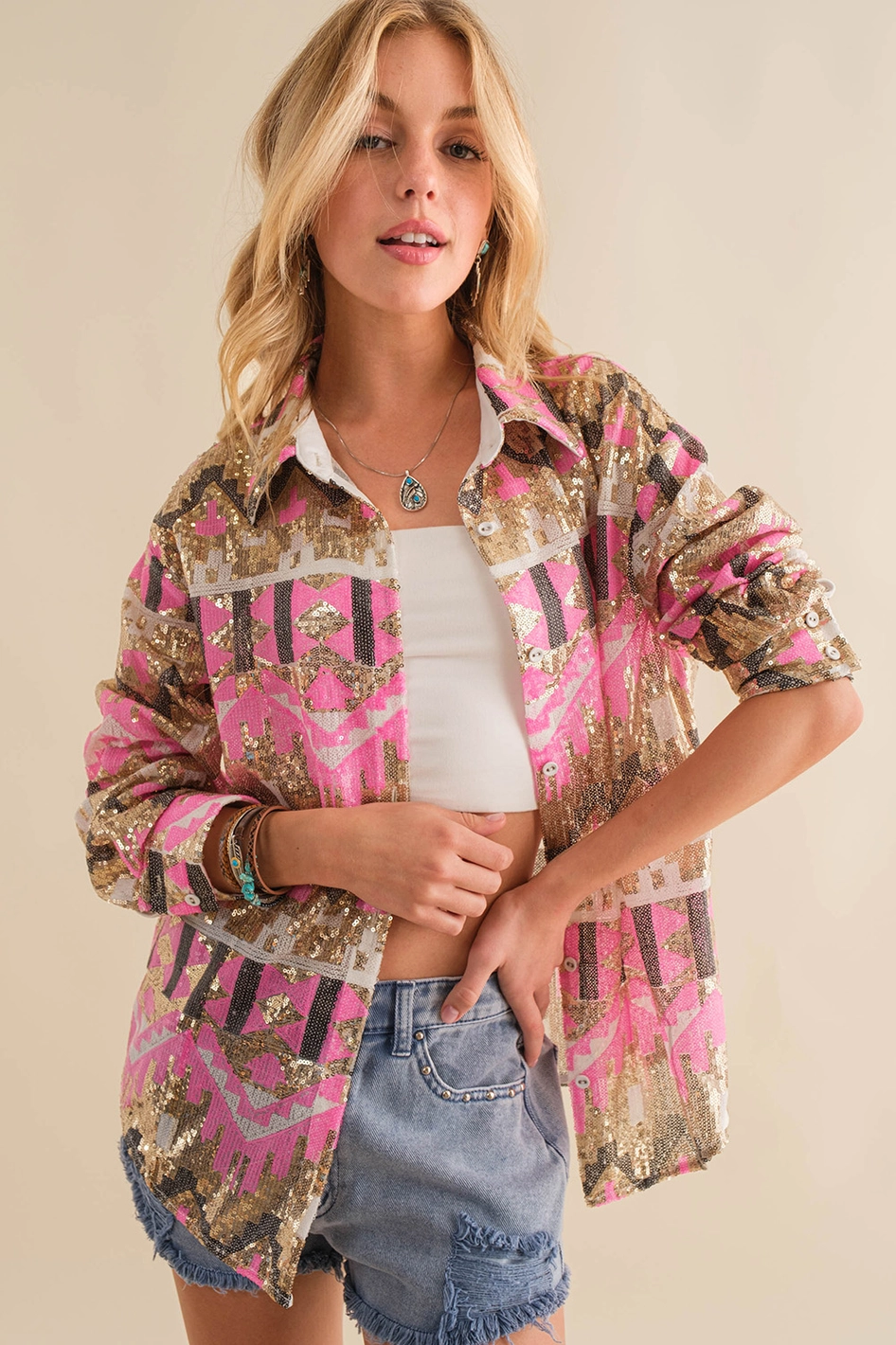 Sparkling Santa Fe Shacket