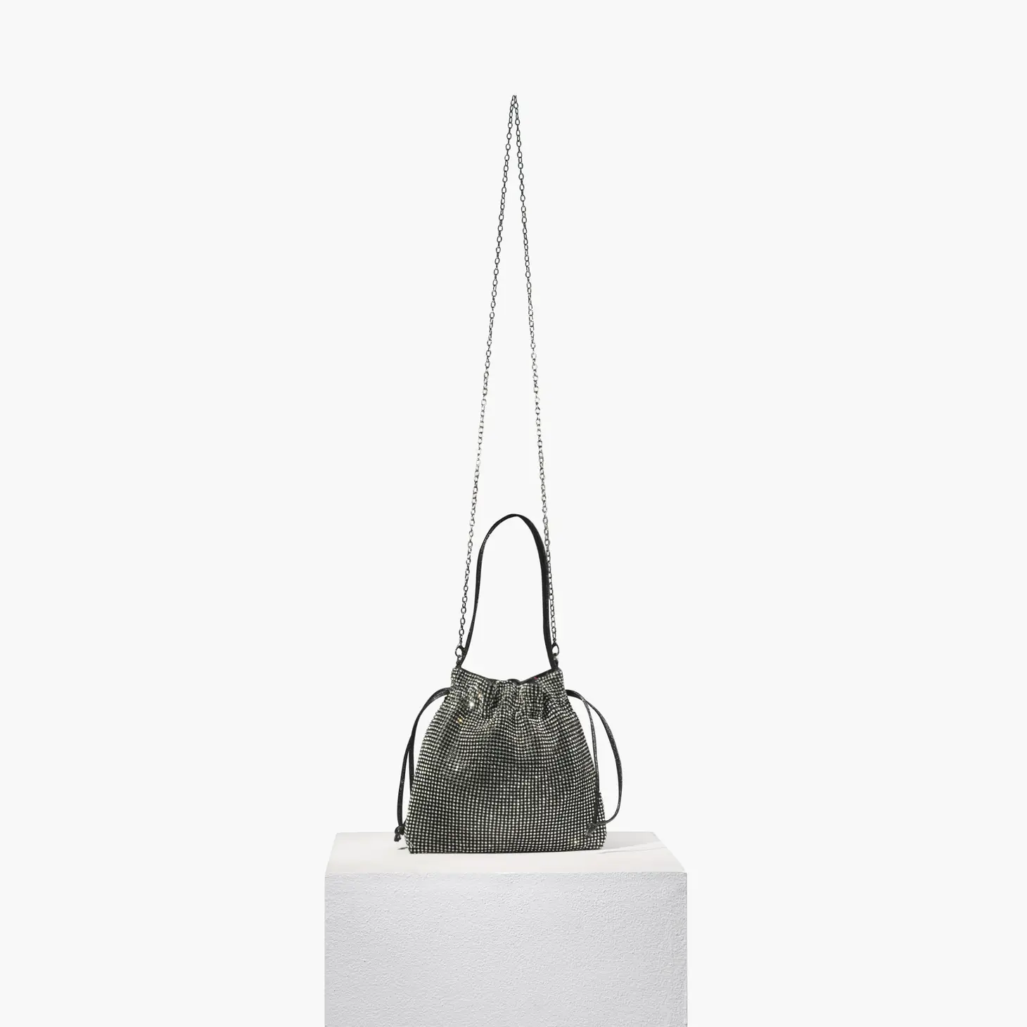 Queen Of Bling Black Drawstring Purse