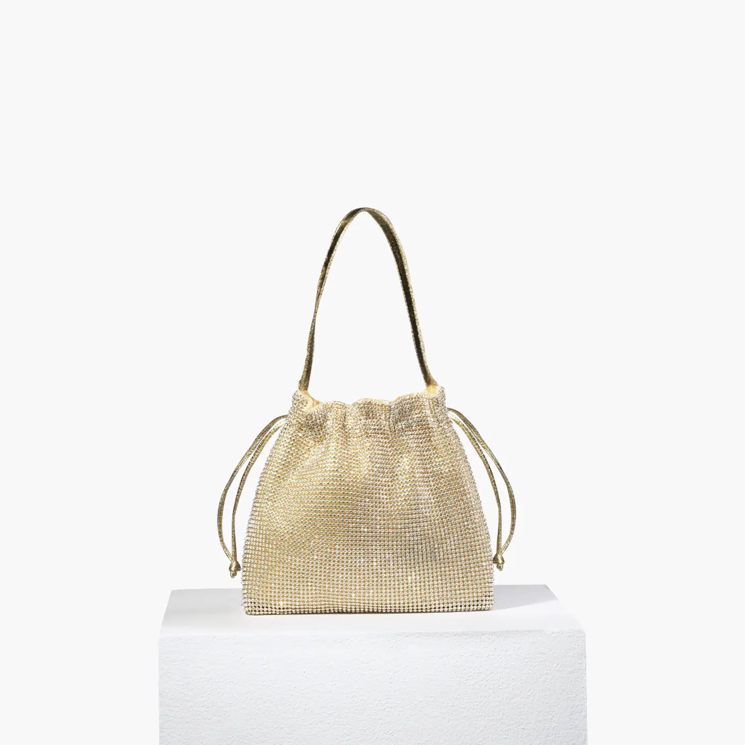 Queen Of Bling Gold Drawstring Purse