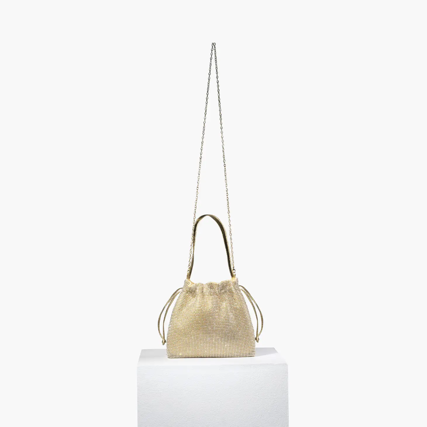 Queen Of Bling Gold Drawstring Purse