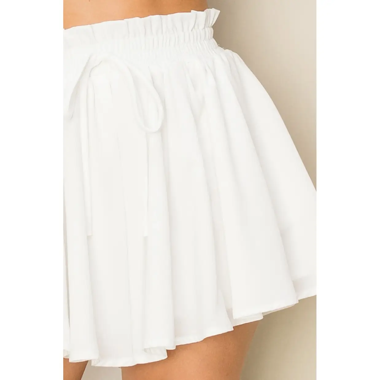 Breezy Vibes White High Waisted Shorts