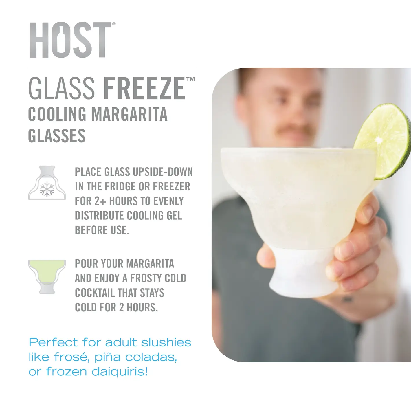 Glass Freeze Margarita (Set of Two)