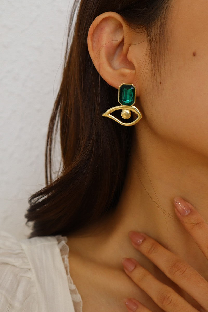 Elegant Envy Gold Stud Earrings
