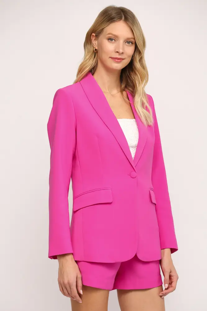 Best Dressed Tailored Fuchsia Blazer