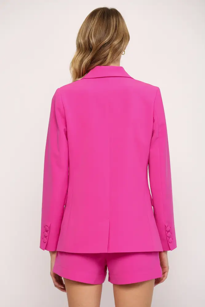 Best Dressed Tailored Fuchsia Blazer