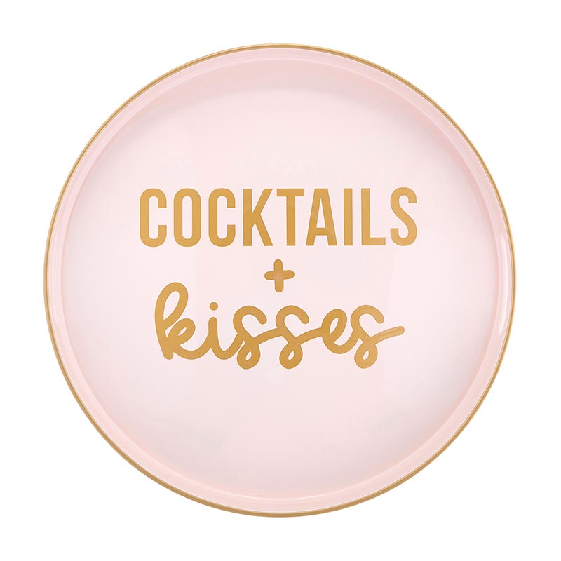 Cocktails & Kisses Bar Tray