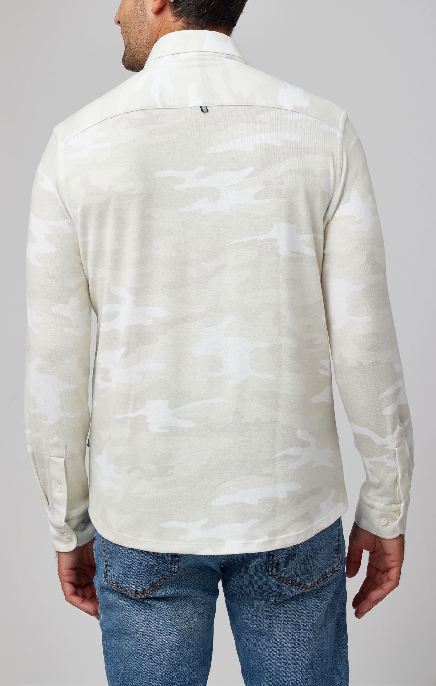 Camouflage Beige Brushed Fleece Long Sleeve