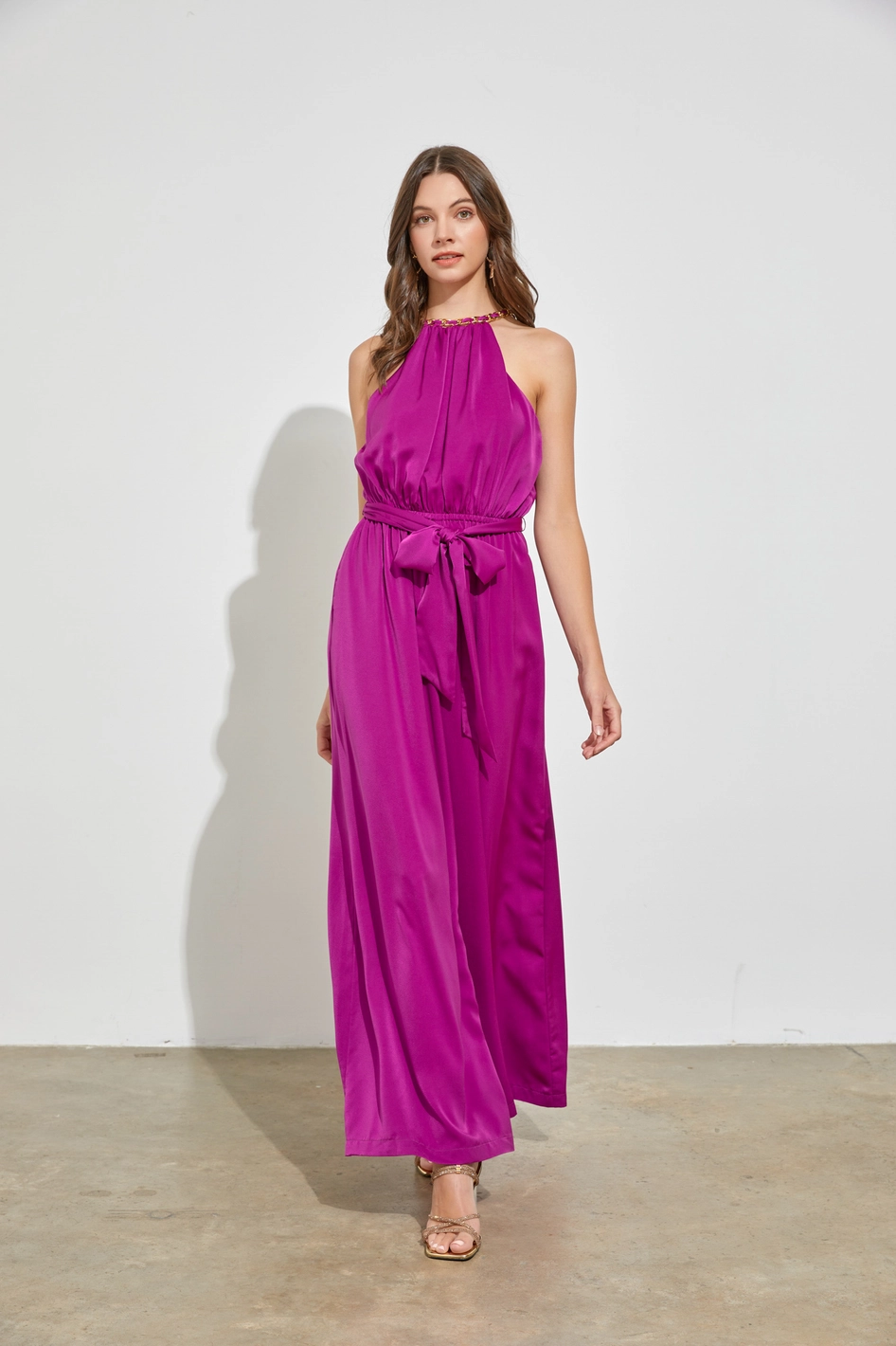 Radiant Arrival Orchid Wide-Leg Jumpsuit