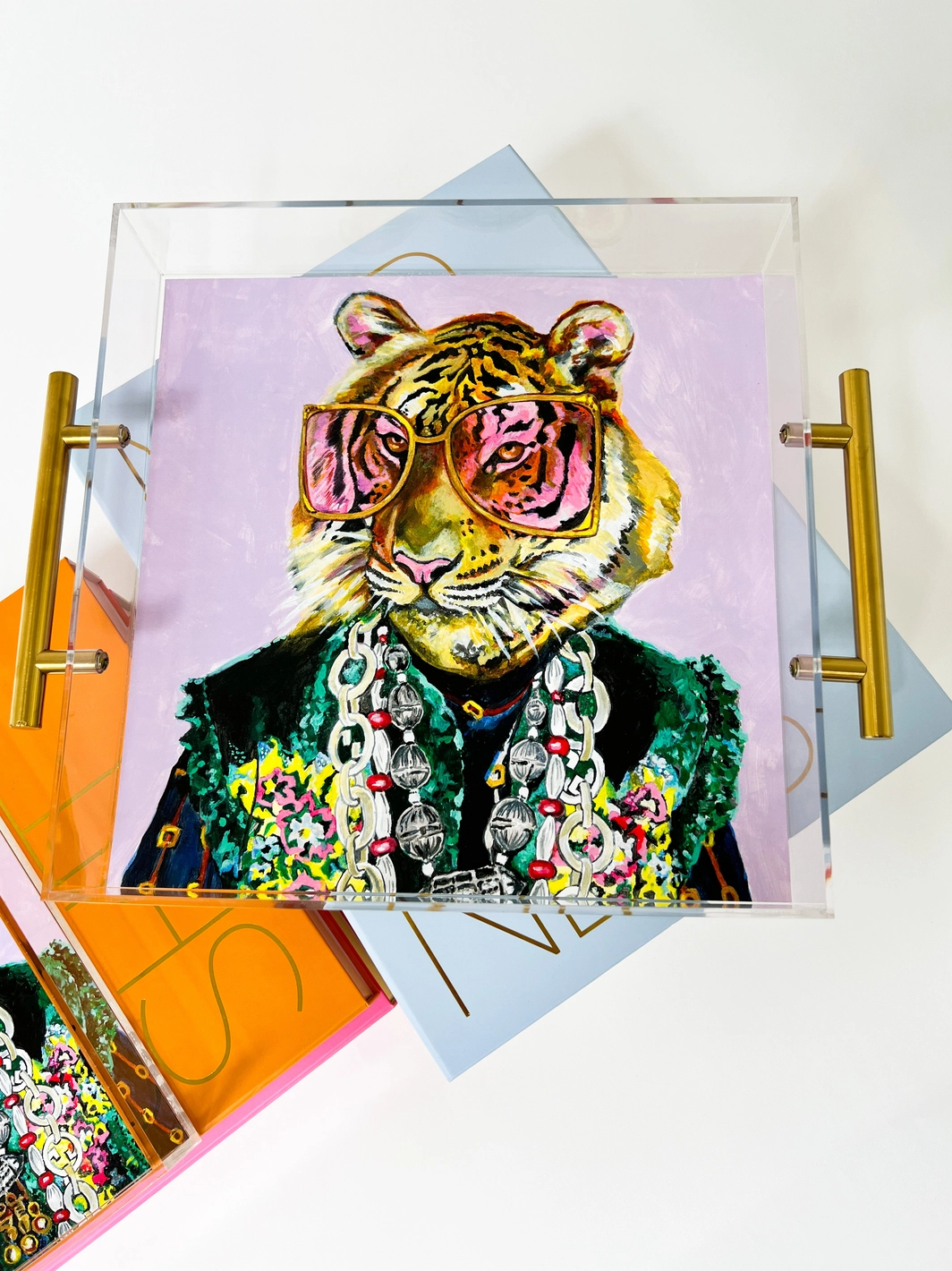 Big Cats Large Acrylic Tray