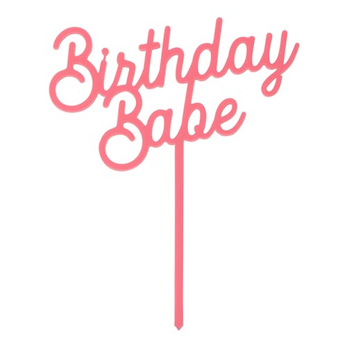 Birthday Babe Large Acrylic Cake Topper