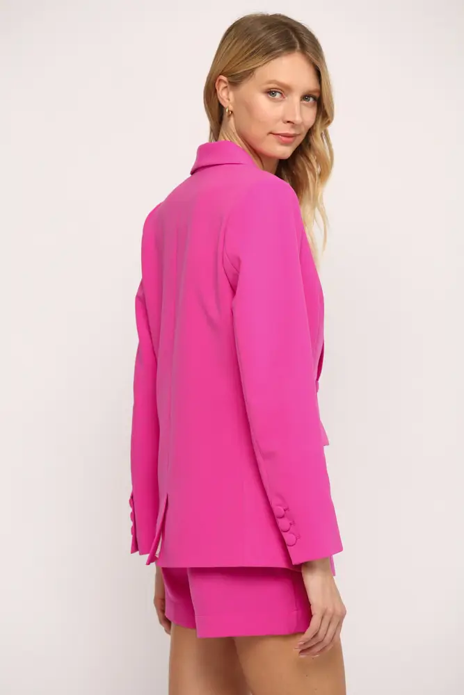 Best Dressed Tailored Fuchsia Blazer