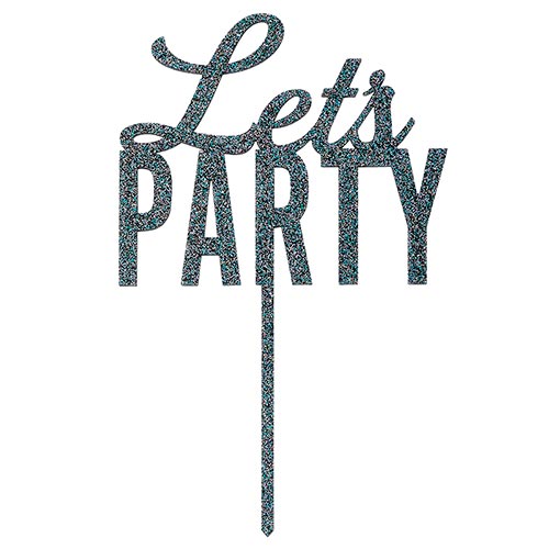 Let's Party Large Acrylic Cake Topper