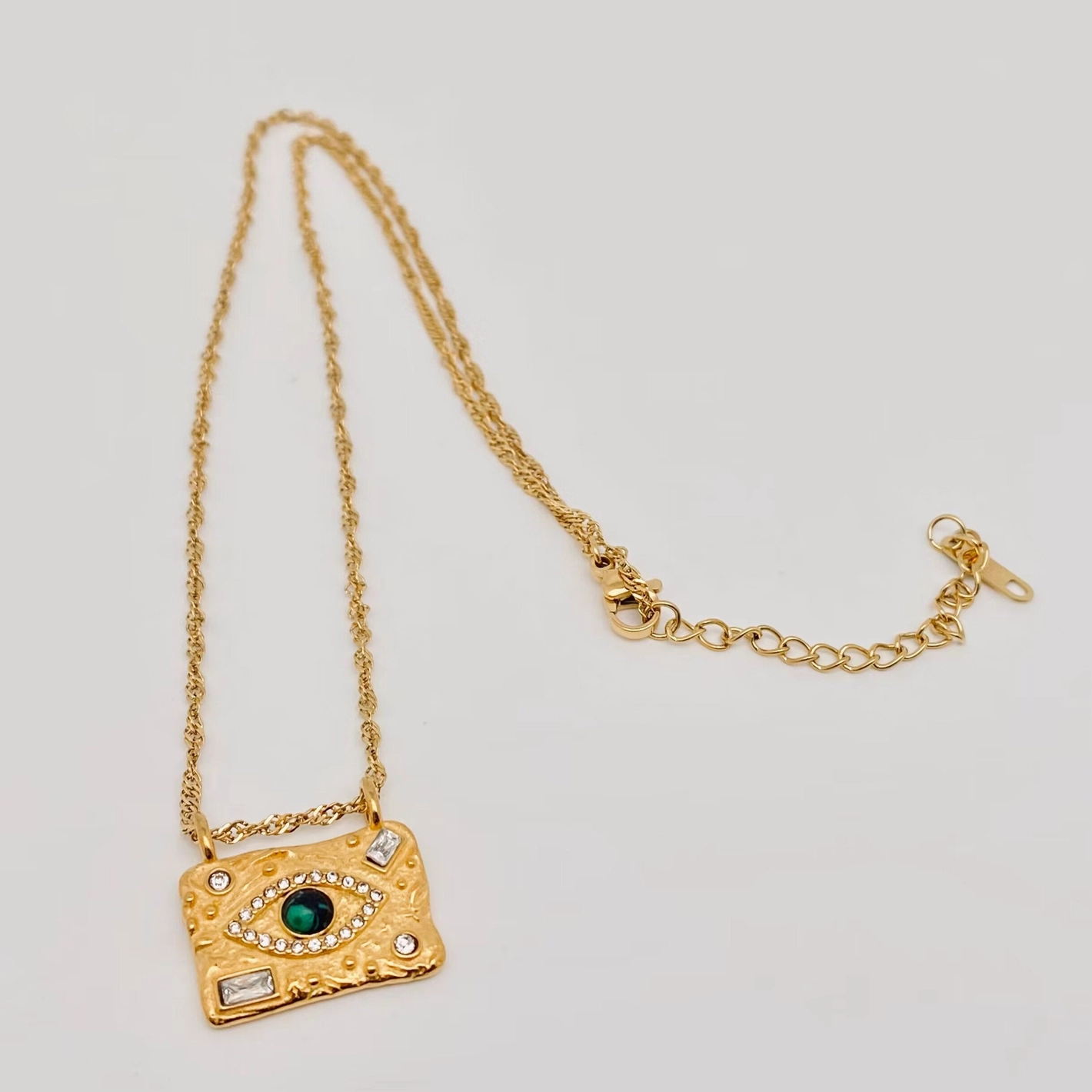 Athens Eye Gold Necklace