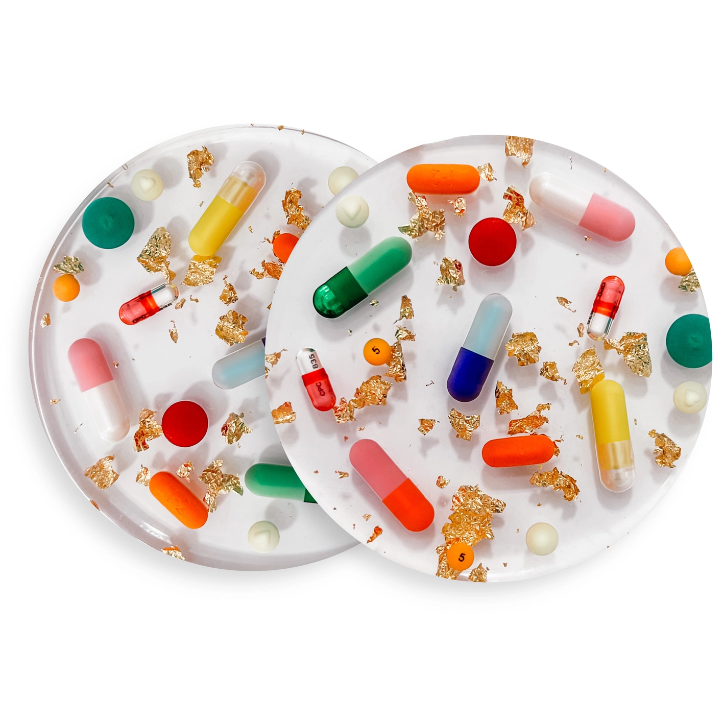 Pill + Gold Coaster