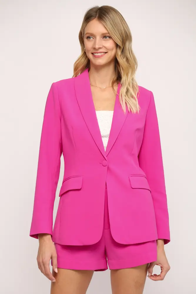 Best Dressed Tailored Fuchsia Blazer