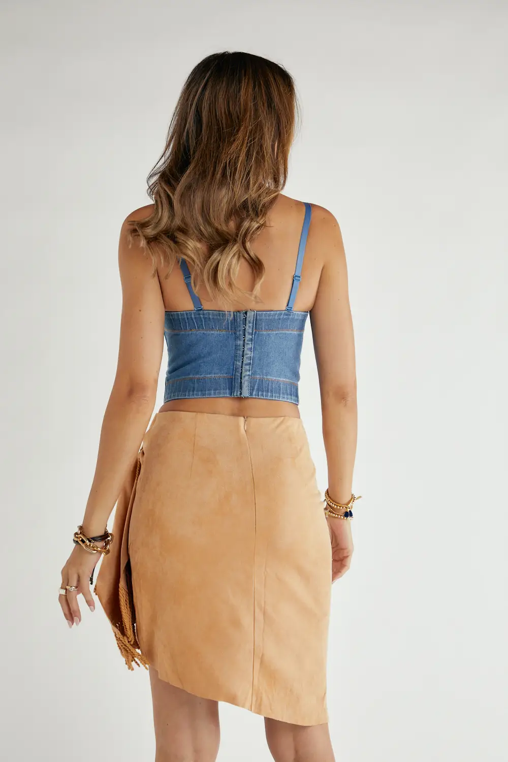 All About Denim Bustier Top