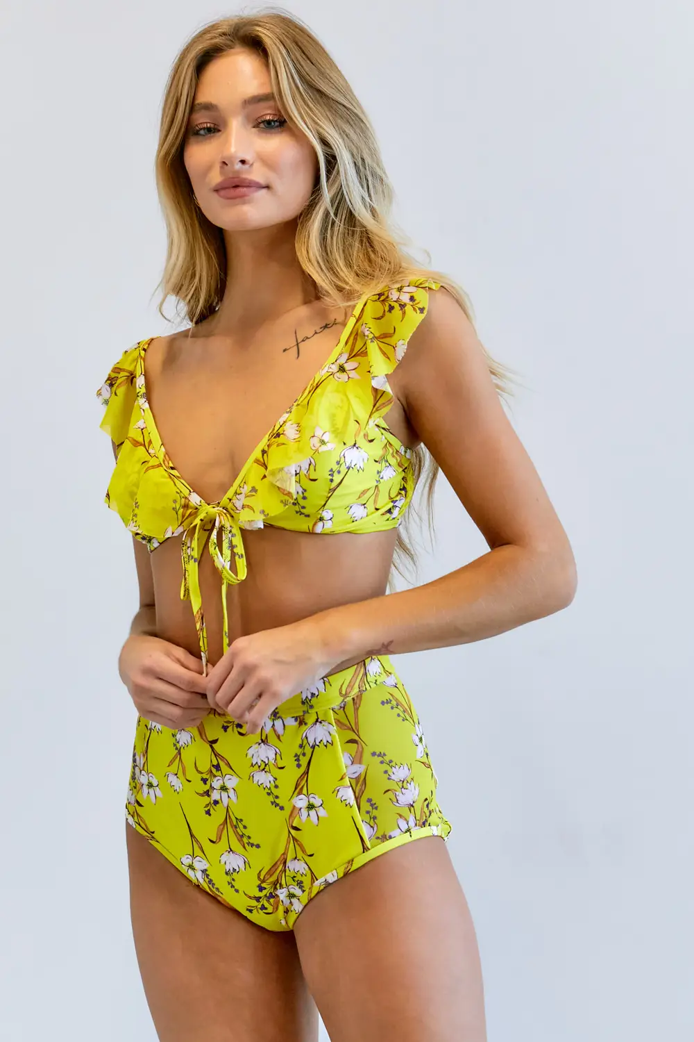 Sunny Days Ruffled Bikini Top