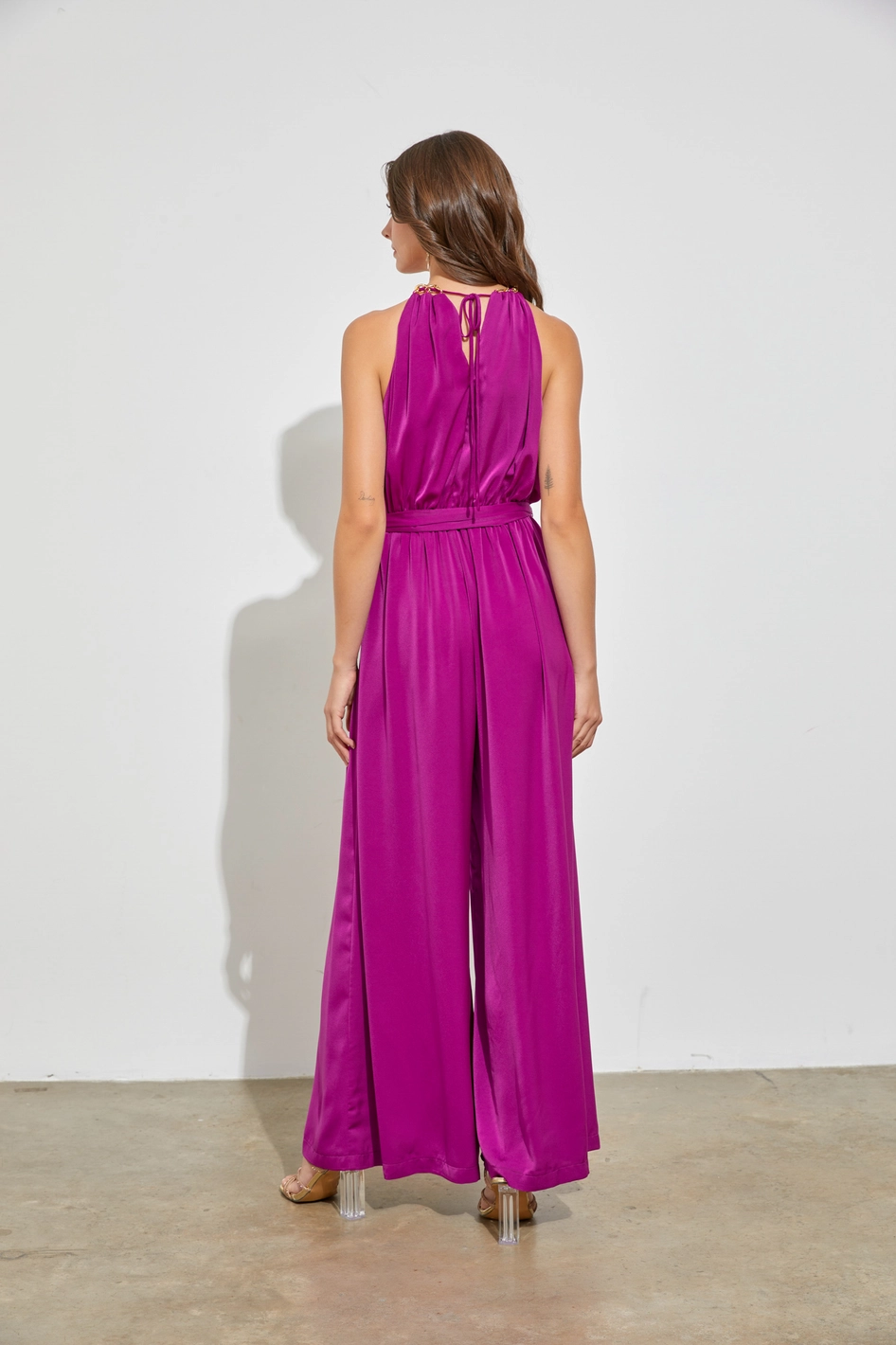 Radiant Arrival Orchid Wide-Leg Jumpsuit