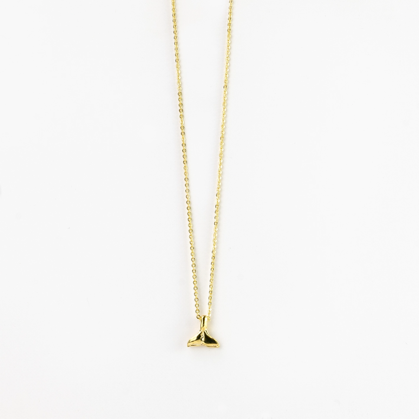 Whale Tail Gold Necklace