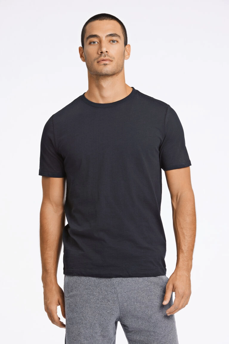 Bergh Black Organic Crew Slub Tee