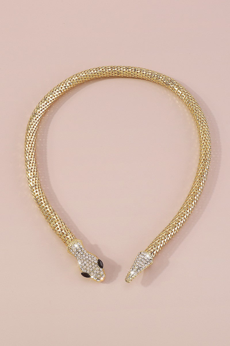 Serpent Statement Gold Necklace