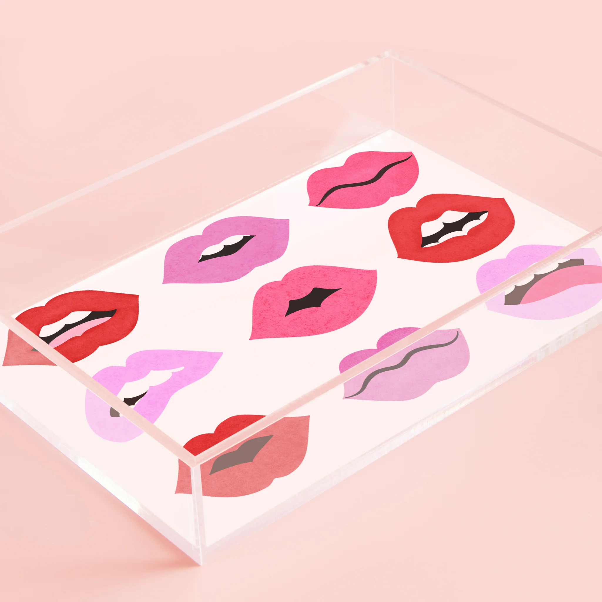Pucker Up Small Acrylic Tray