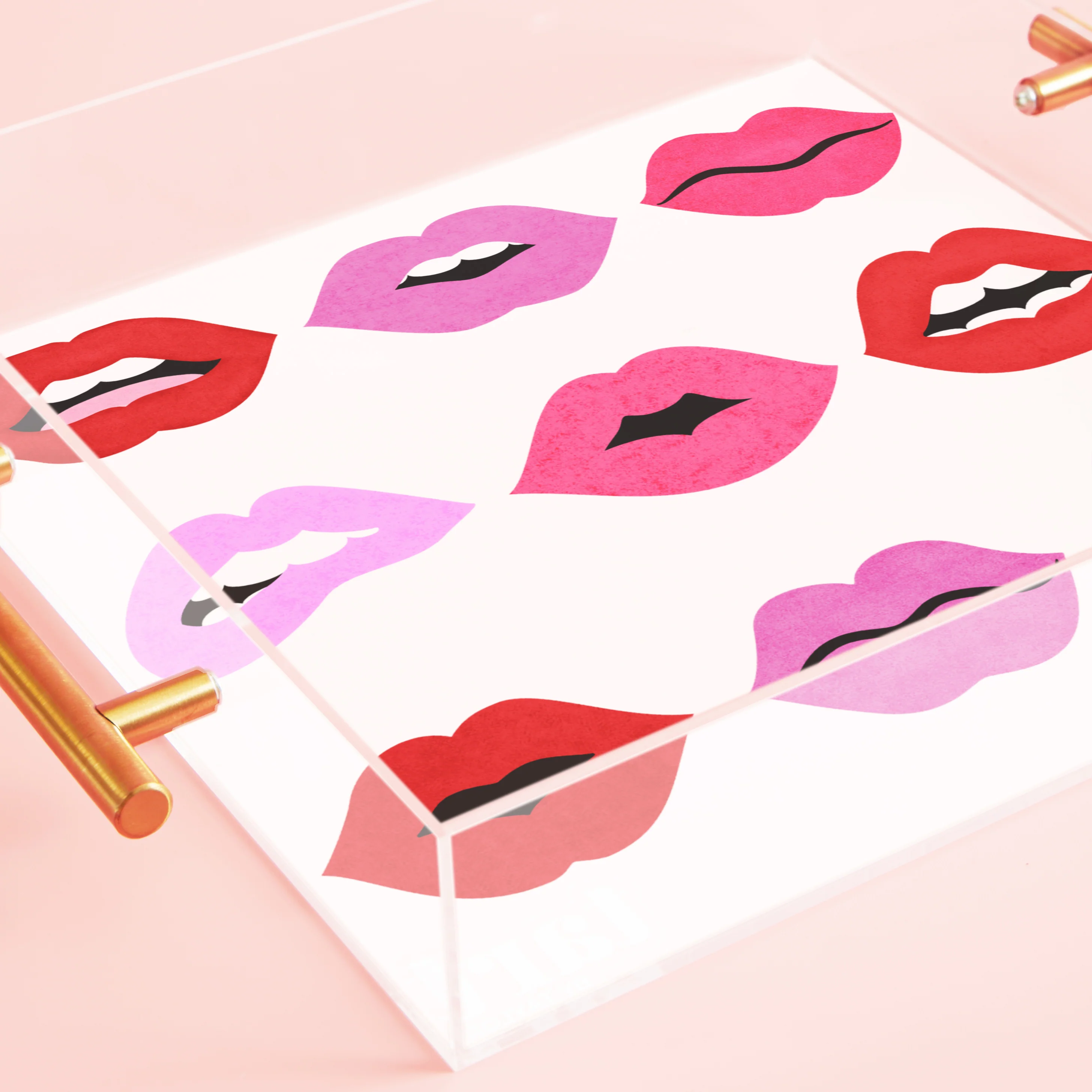 Pucker Up Large Acrylic Tray
