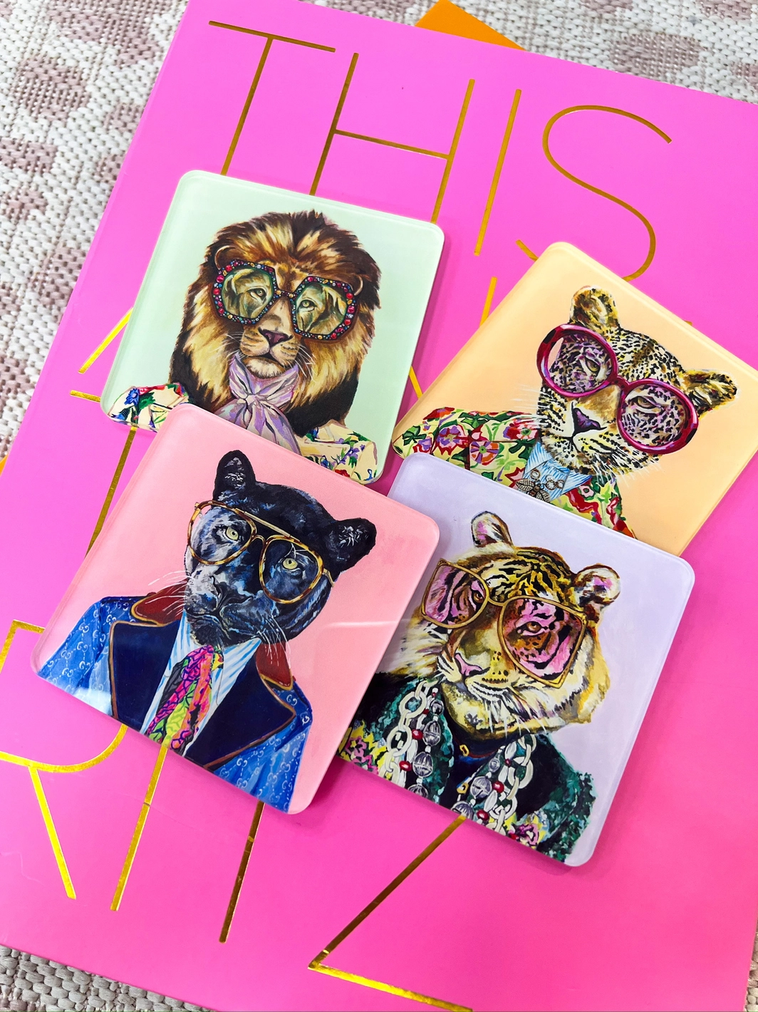 Big Cats (Set of 4) Coasters
