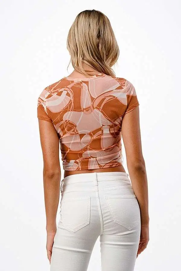 Groovy Ways Mesh Crop Top