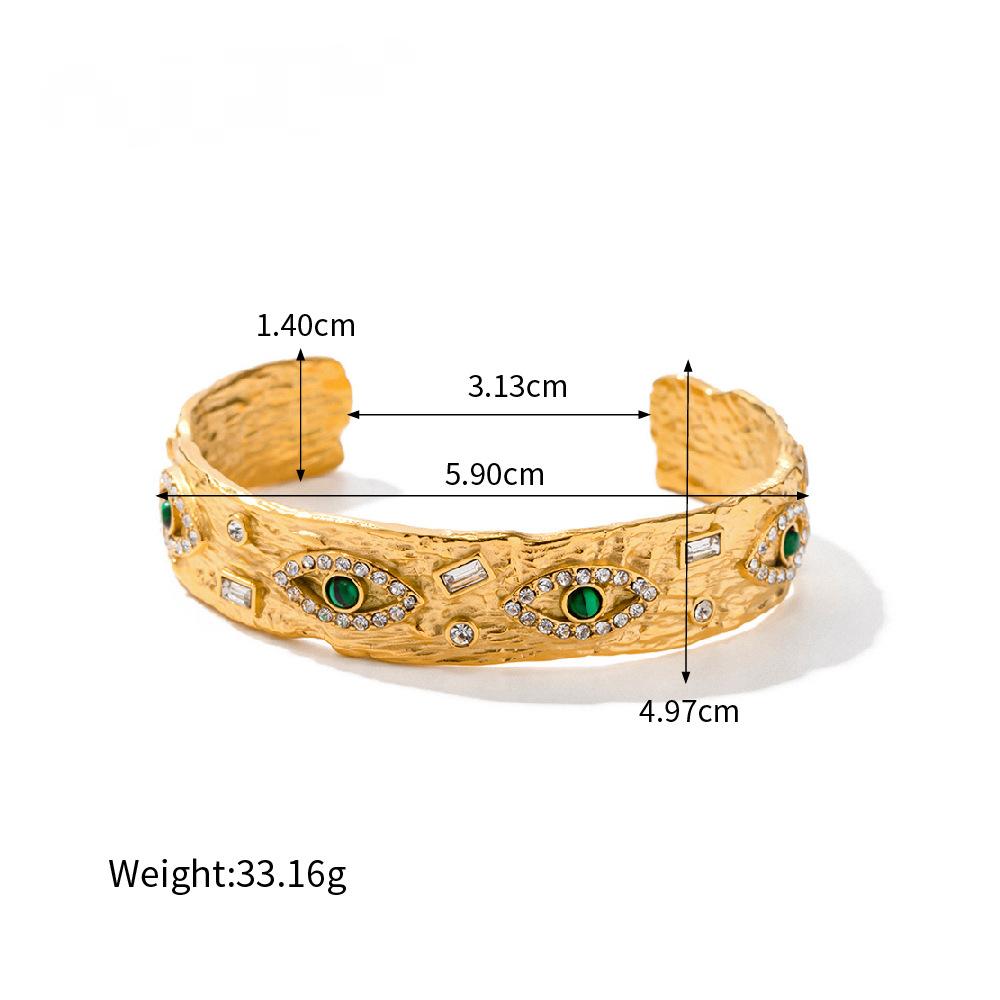 Athens Eye Gold Cuff Bracelet