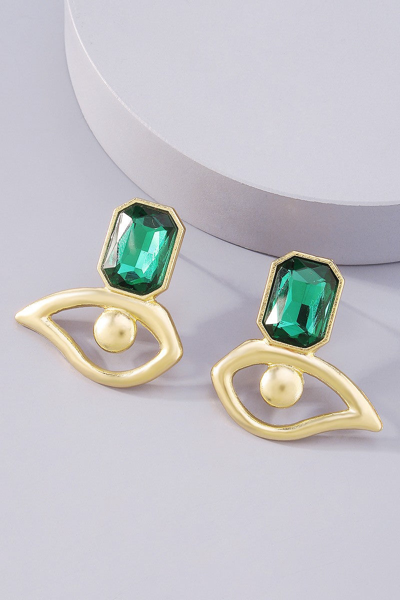 Elegant Envy Gold Stud Earrings