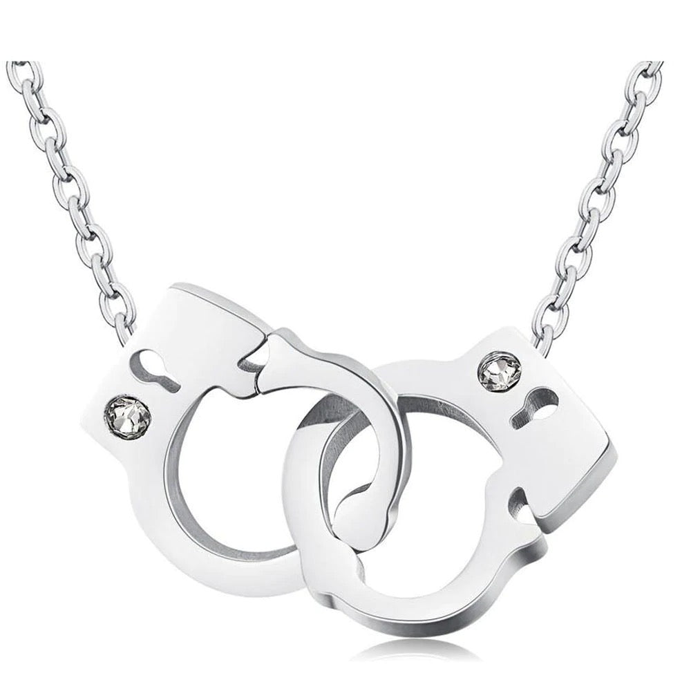 Not Guilty Silver Handcuff Necklace