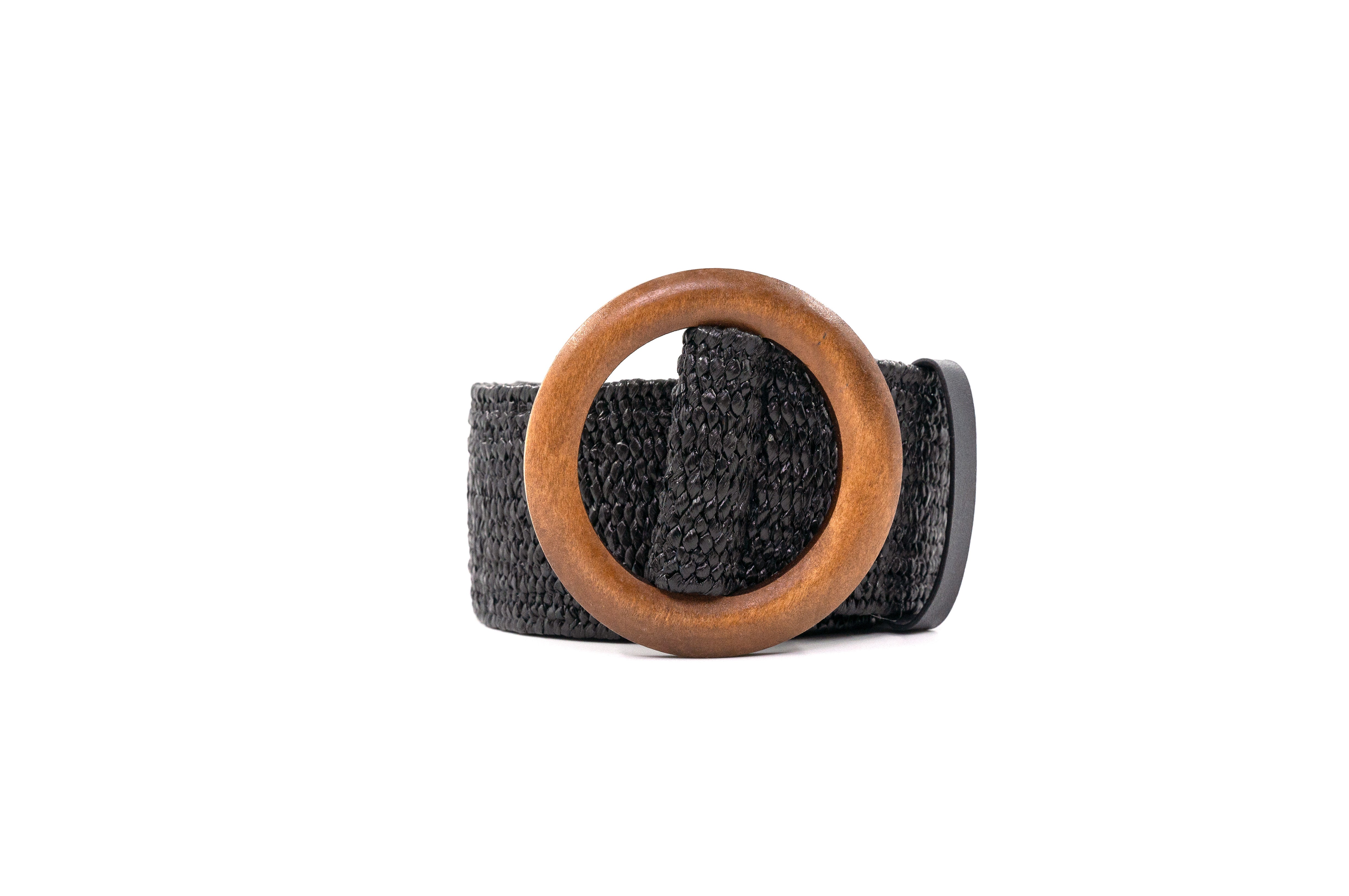 Black Rattan Belt