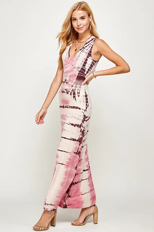 Rose Kissed Tie Dye Maxi Dress