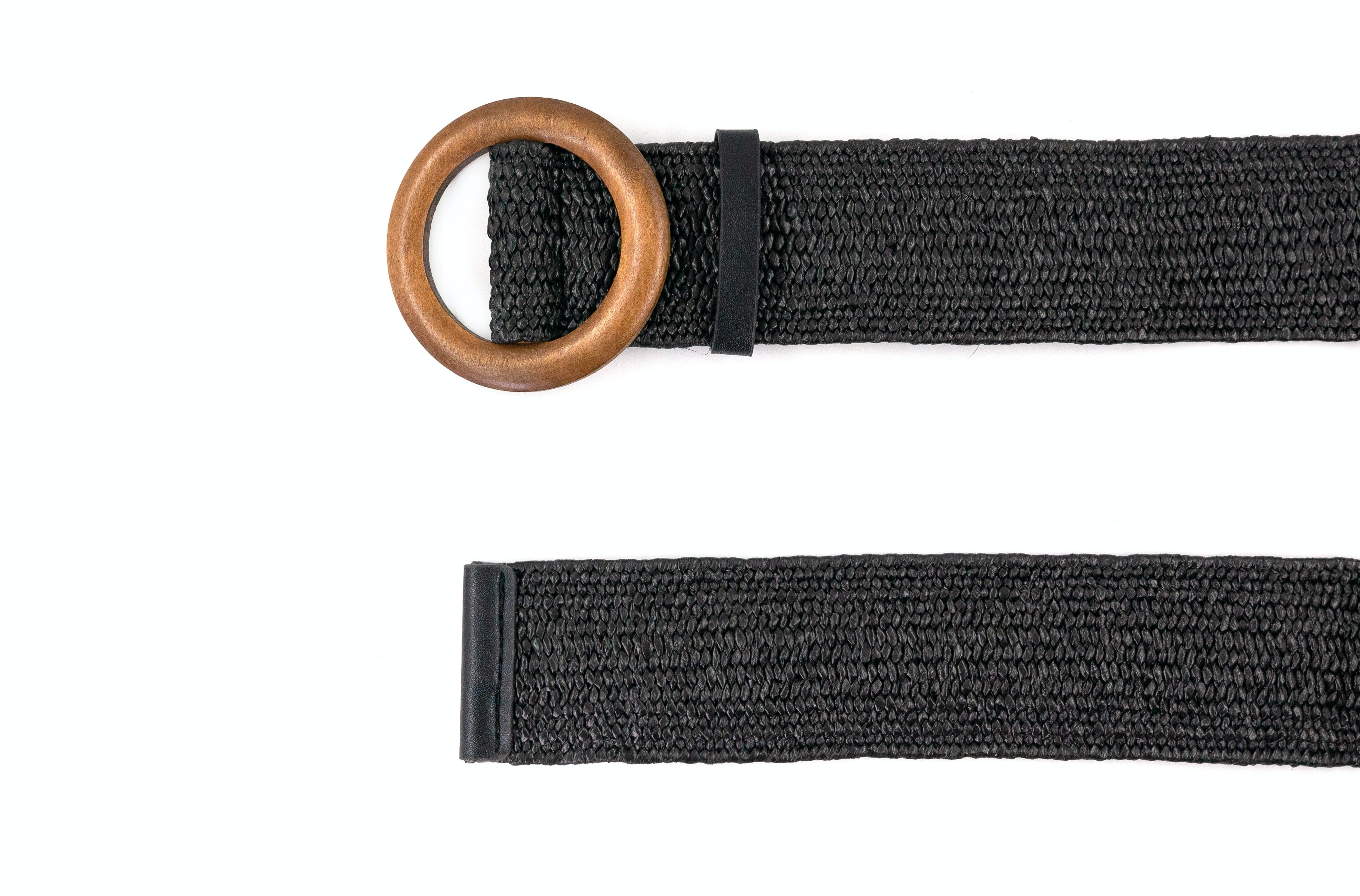 Black Rattan Belt